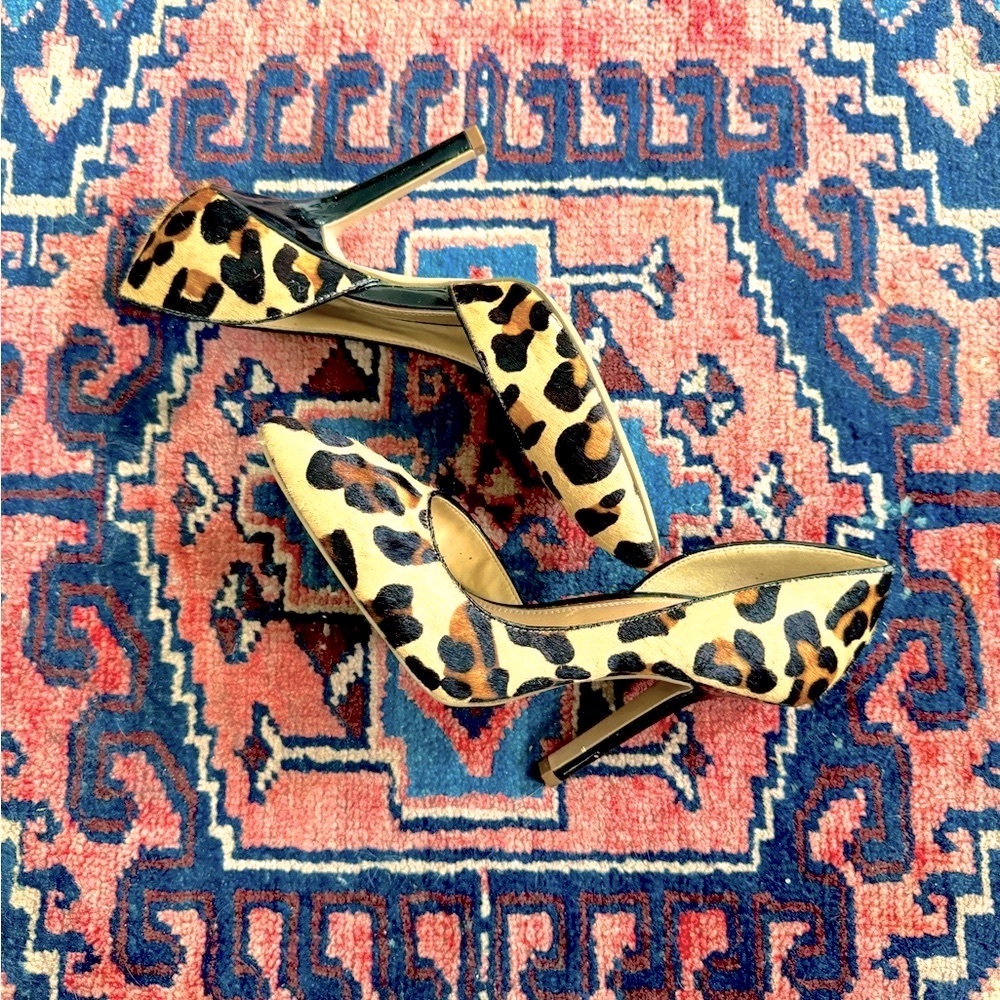 BCBG Paris leopard print heels